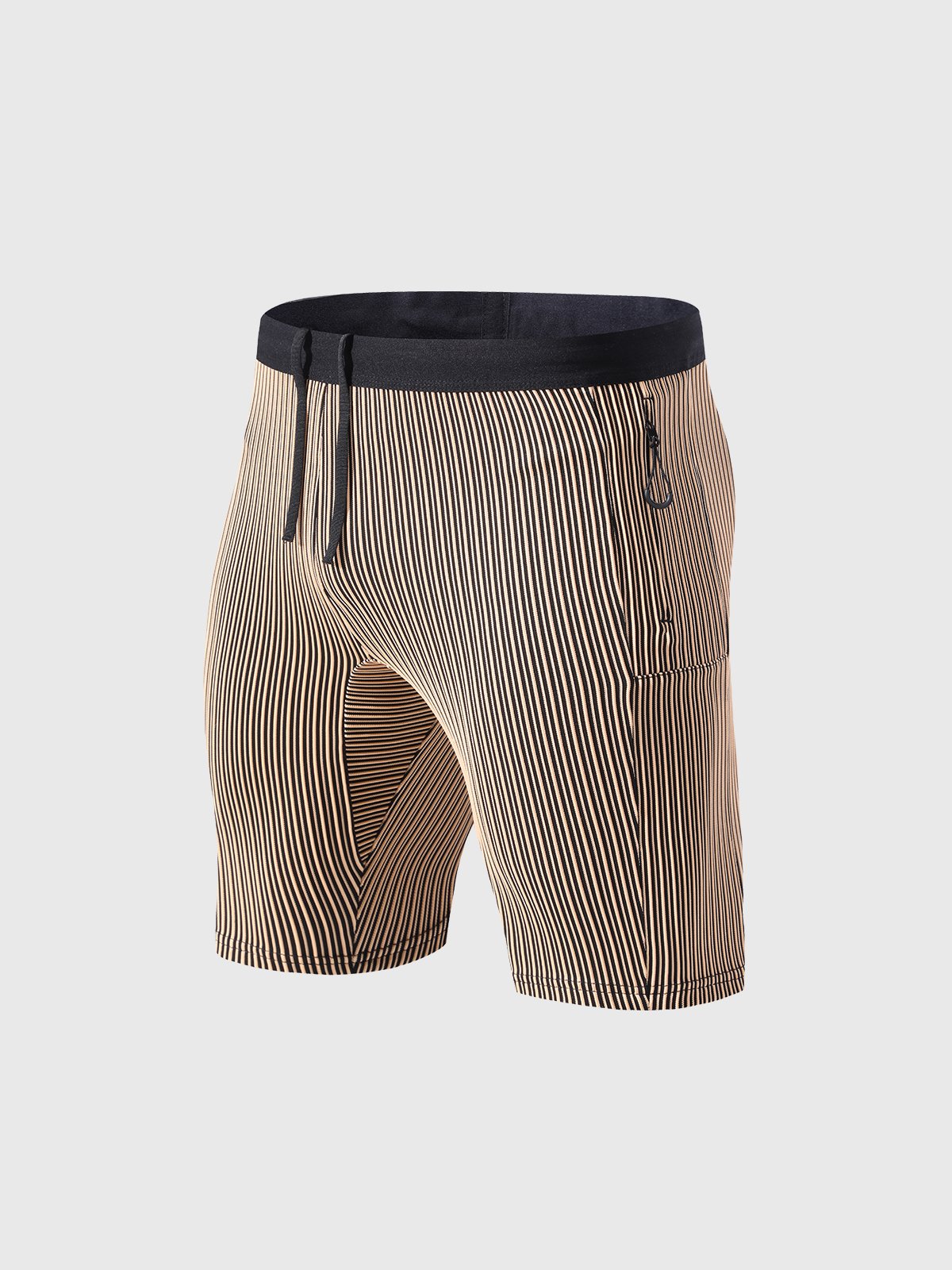 8" Pro Compression Lined Running Shorts with Zip Pockets - Ahaselected