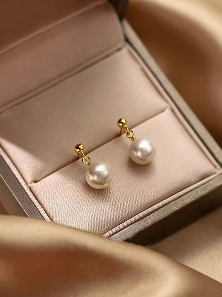 925 Sterling Silver Pearl Stud Earrings