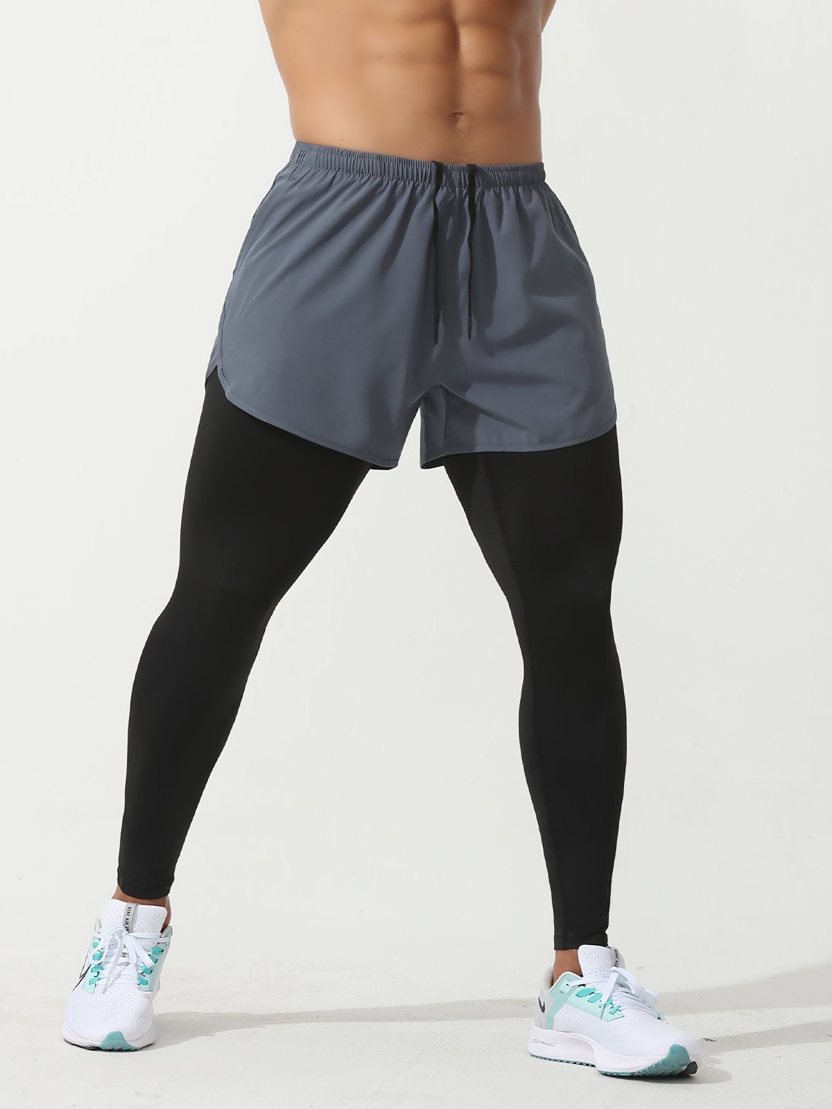 Interval Workout Pant 2 in 1 Compression Tight + Short Combo - Ahaselected