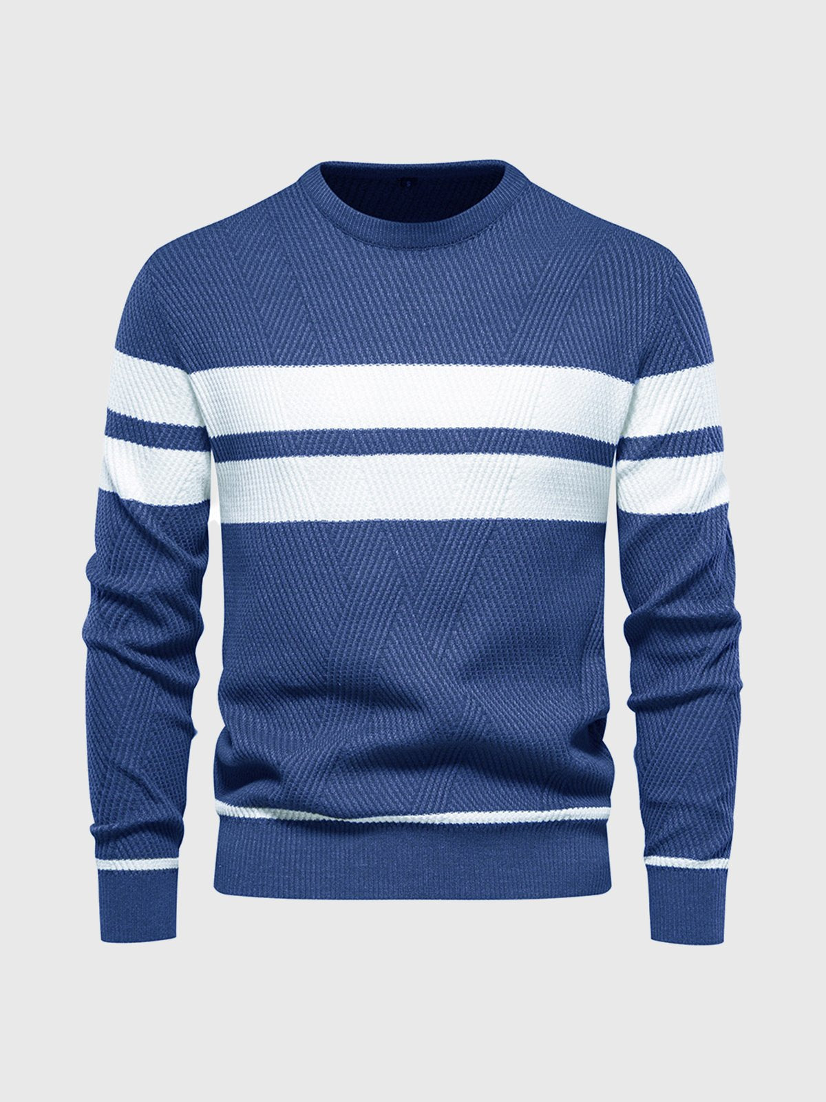 M's Stripe Crewneck Sweater Pullover - Ahaselected