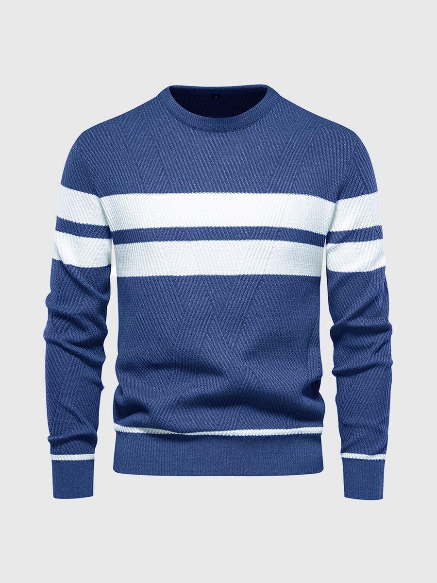 M's Stripe Crewneck Sweater Pullover | Ahaselected