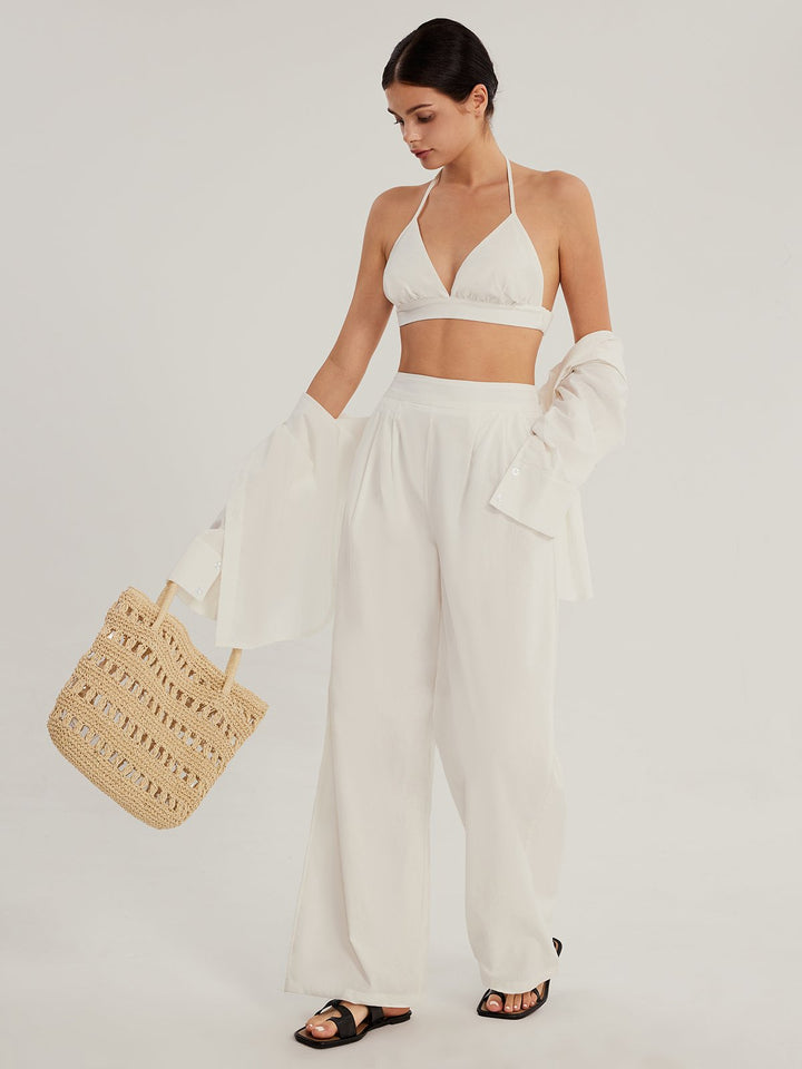 Effortless Cotton Three Piece Pants Set
