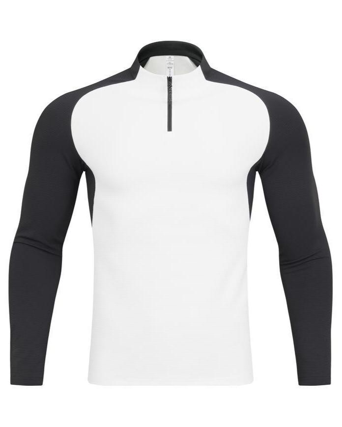 Shoulder Cut Quarter Zip Pullover Long Sleeve New - Ahaselected