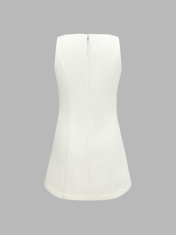 Simple Tweed A-Line Dress