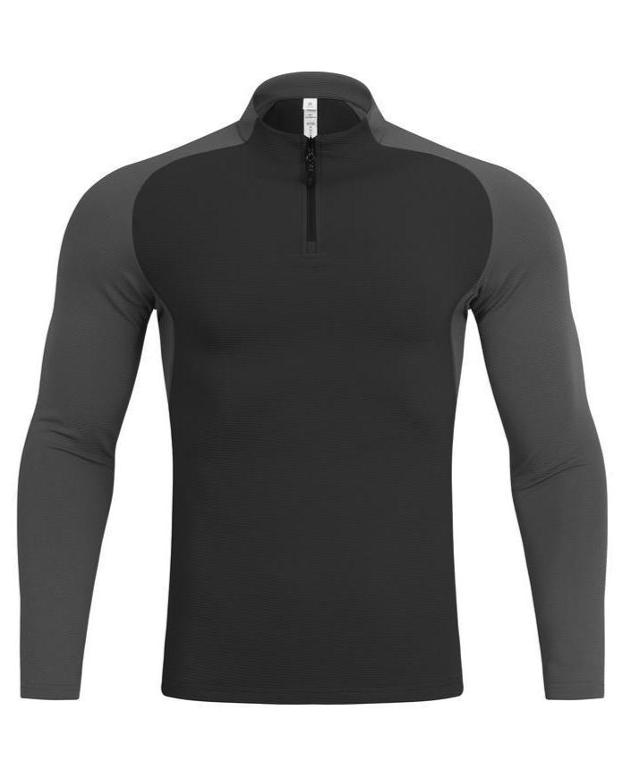 Shoulder Cut Quarter Zip Pullover Long Sleeve New - Ahaselected