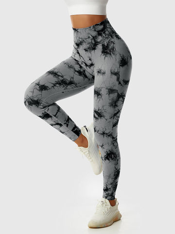 Tie-Dye Seamless High-Waisted Yoga Leggings