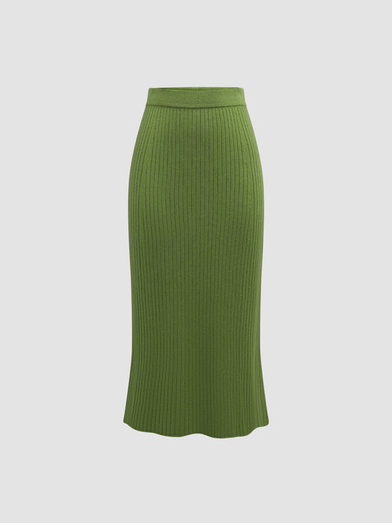 Eleganter lässiger Strickrock
