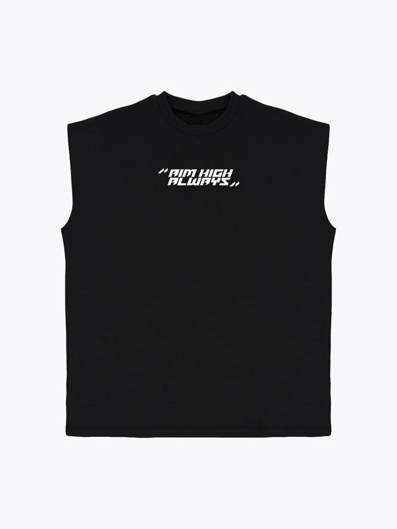 Drop Shoulder Cut Offs Print Stretch Tank - Ahaselected