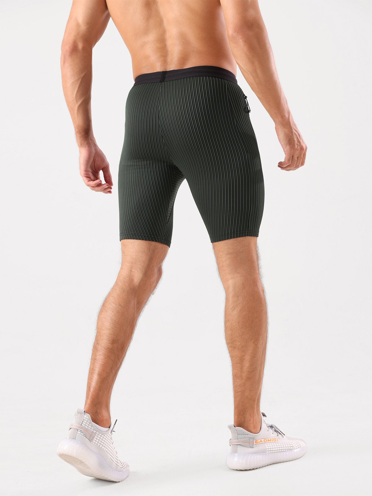 8" Pro Compression Lined Running Shorts with Zip Pockets - Ahaselected
