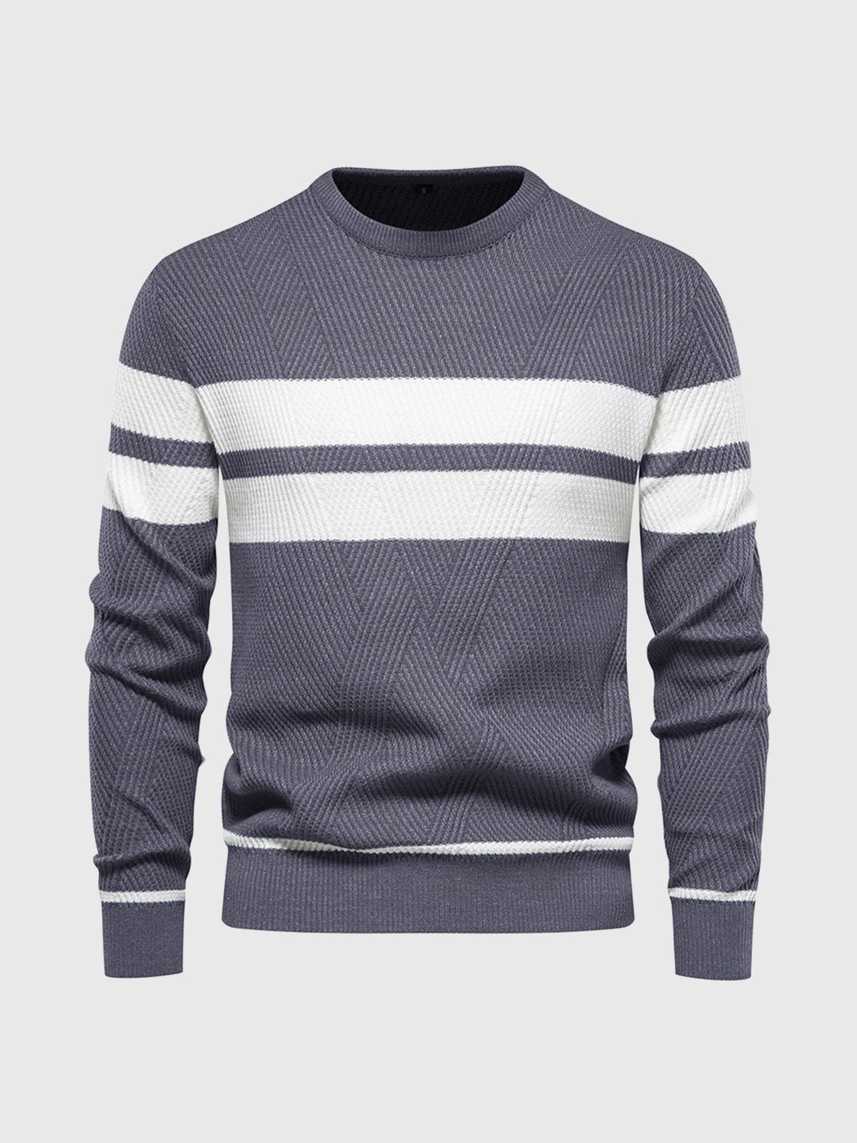 M's Stripe Crewneck Sweater Pullover - Ahaselected