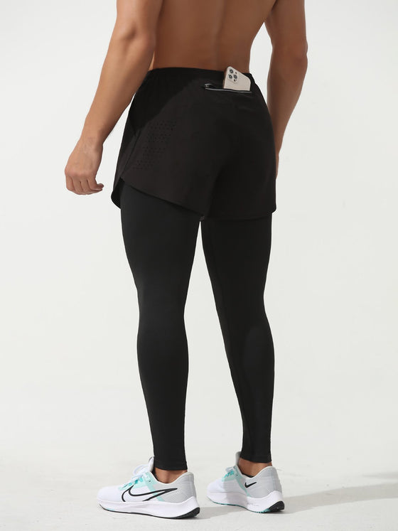 Interval Workout Pant 2 in 1 Compression Tight + Short Combo - Ahaselected