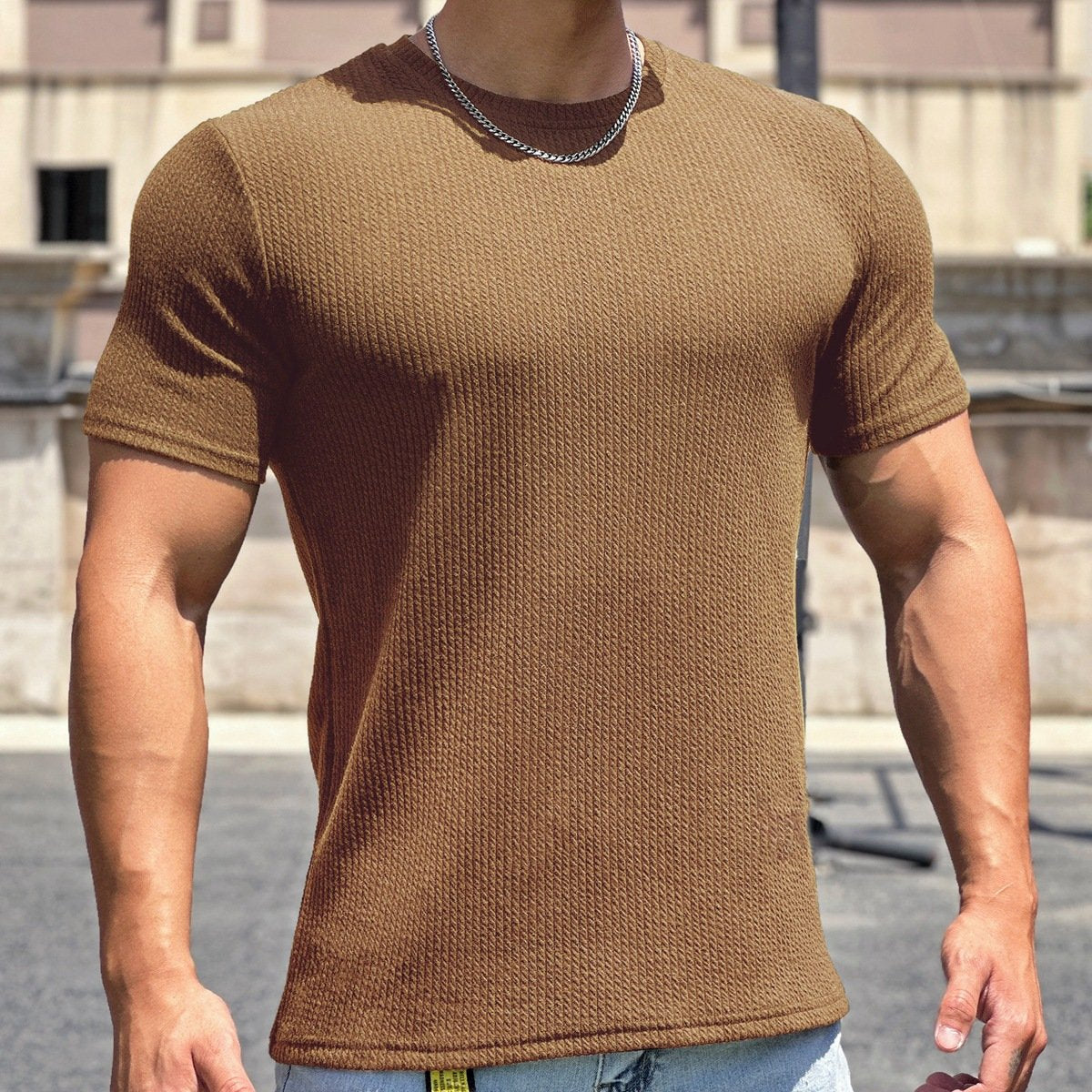 Snake Pattern Crew Neck T-Shirt - Ahaselected