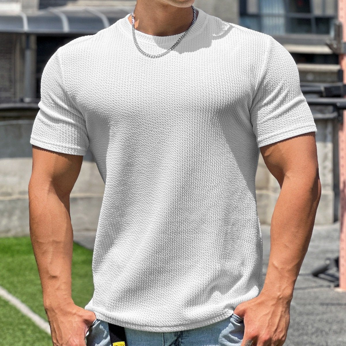 Snake Pattern Crew Neck T-Shirt - Ahaselected