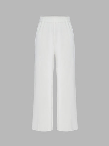 Relaxed Knit Wide Leg Pants
