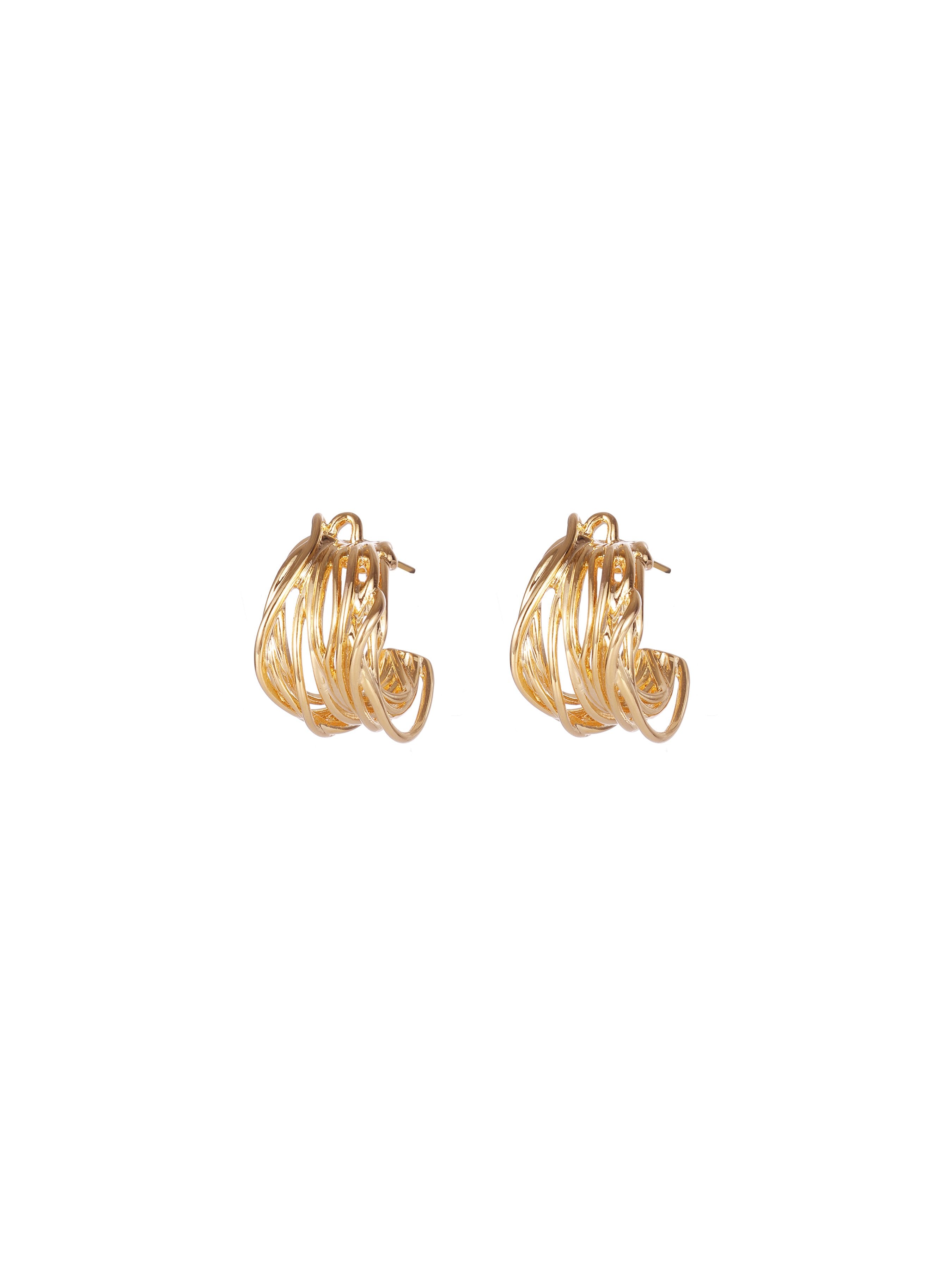 Women's Metal Half-Circle Earrings - Ahaselected