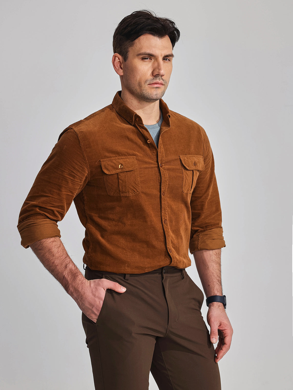 Men's Lightweight Corduroy Shirt - Ahaselected