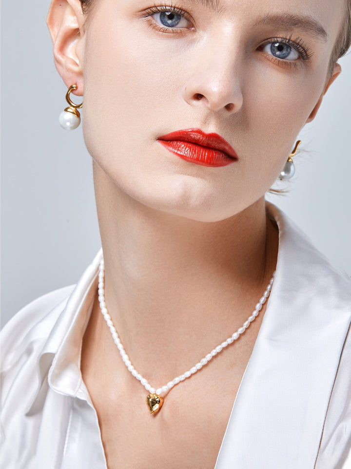 Pearl Hoop Earrings