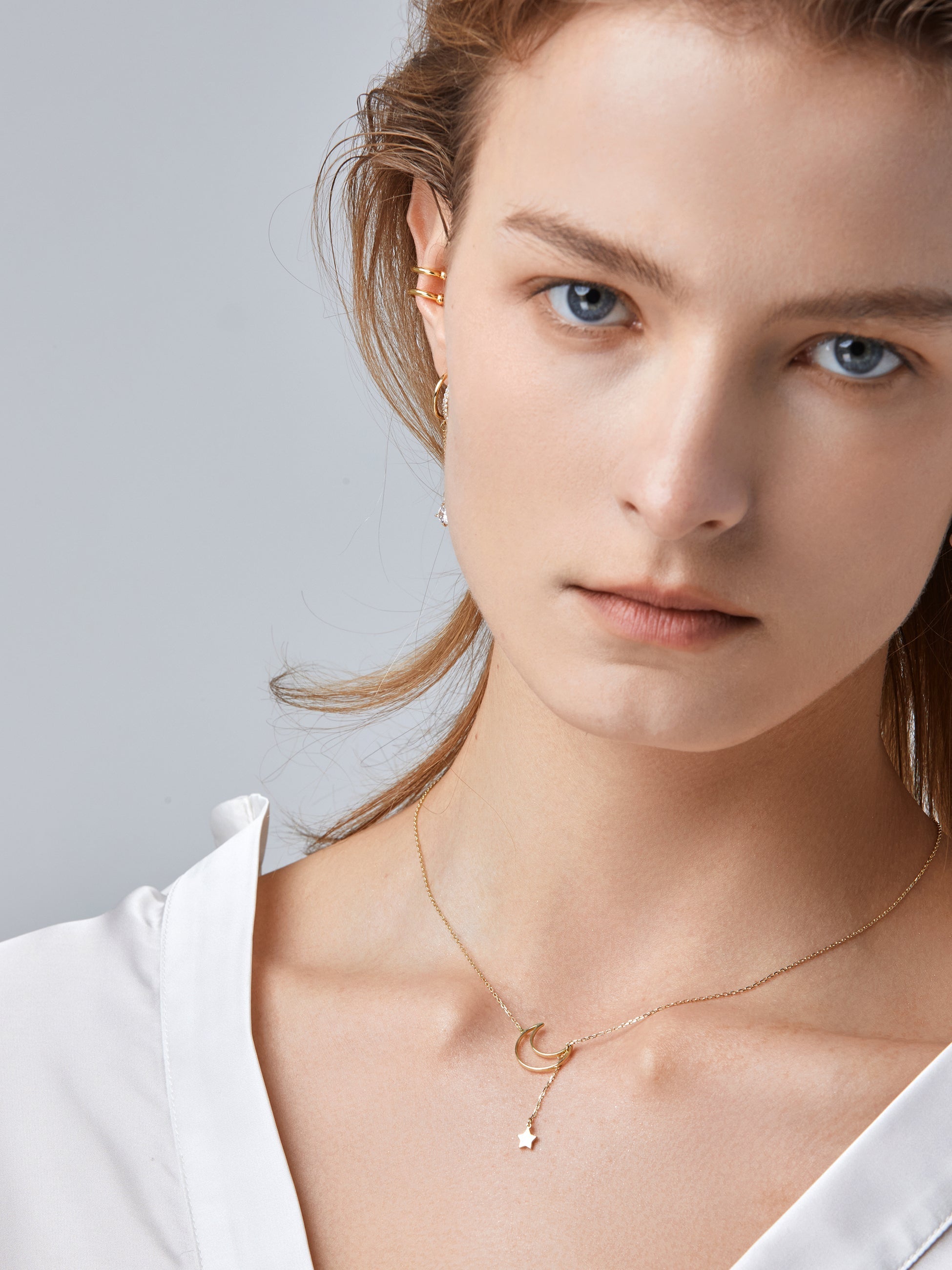 Moon Necklace Golden - AHAAHA
