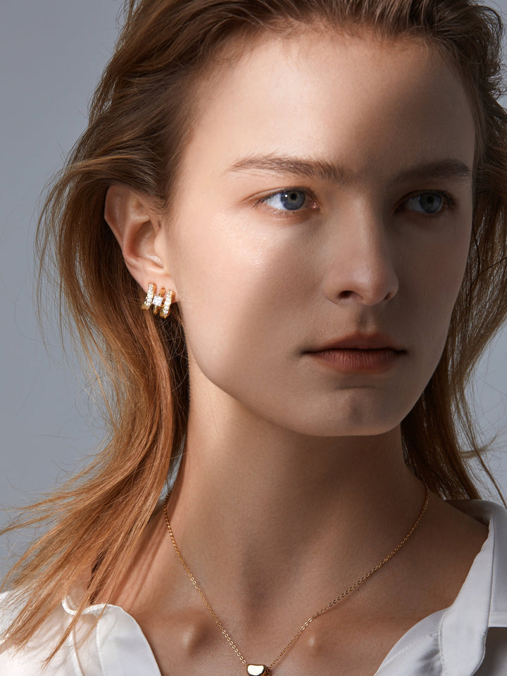 Rhinestone Hoop Earrings