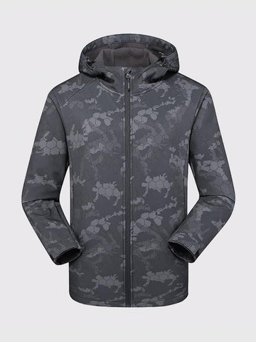M's Camouflage Softshell Jacket Hoodie(Final Sale–No Return or Exchange)