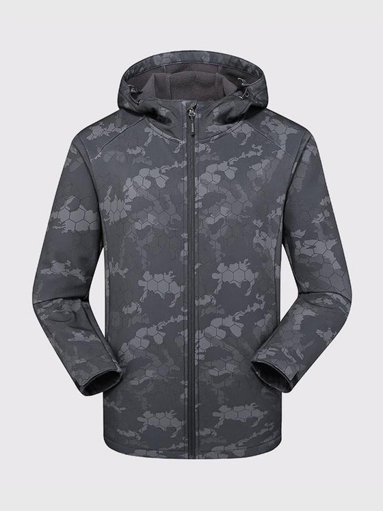 M's Camouflage Softshell Jacket Hoodie - Ahaselected