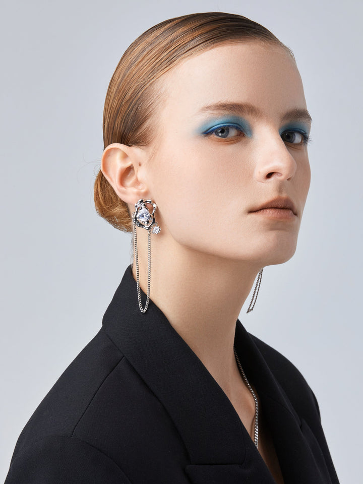 Tassels Zircon Earrings