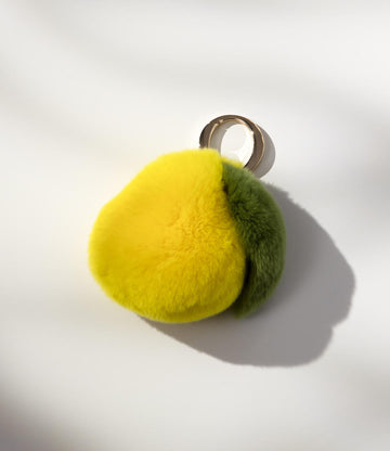 Fluffy Pear Keychain