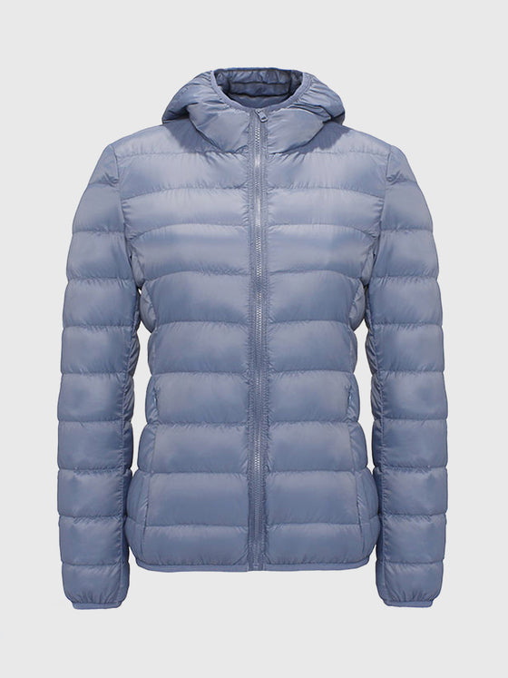 Featherweight Packable Down Puffer Hooded Jacket - Ahaselected