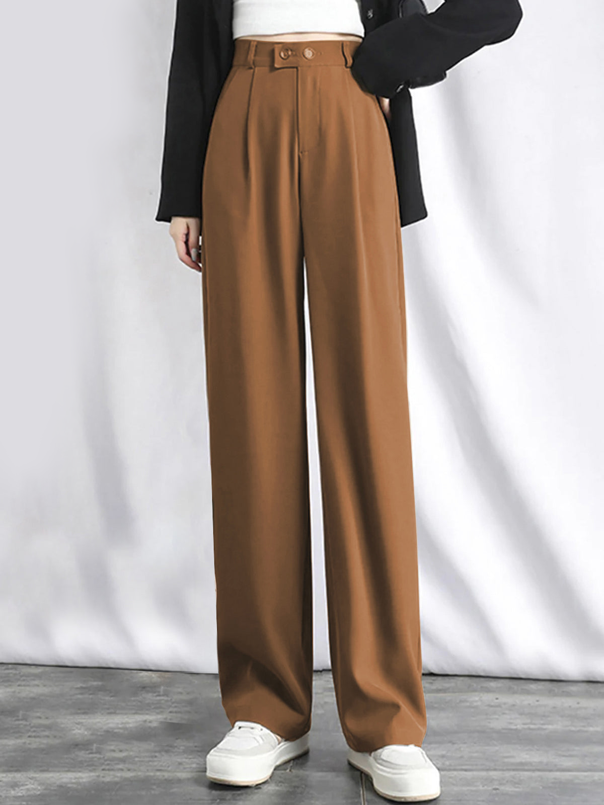 Two-Button Straight Pants | Ahaselected