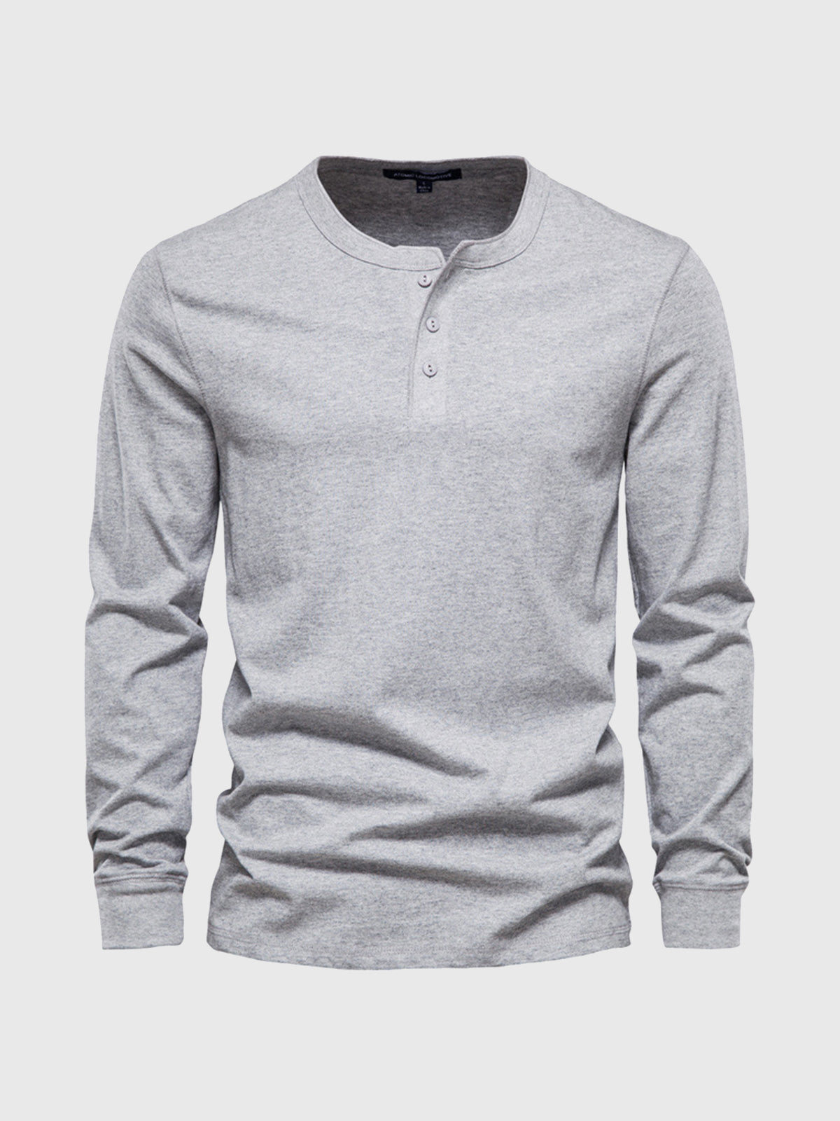 Classic Cotton long Sleeve Henley Shirt - Ahaselected