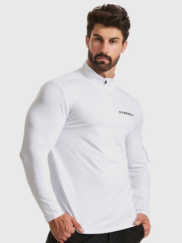 M's Cargo Pocket 1/4 Zip long Sleeves Shirt