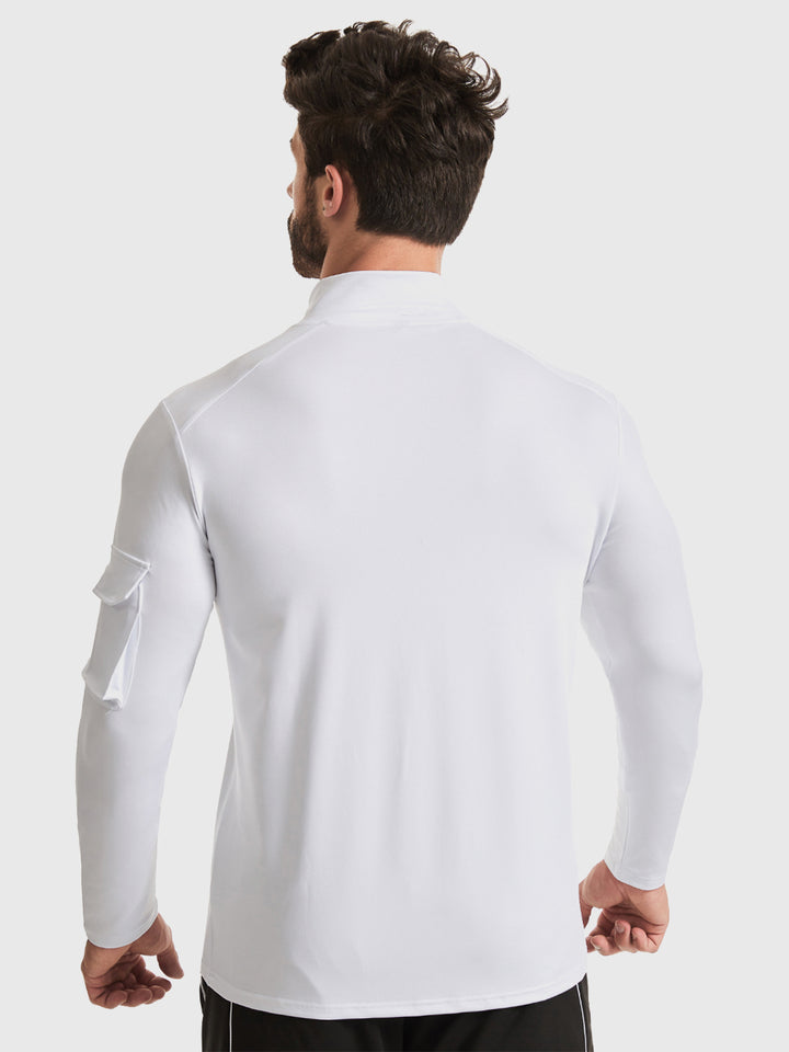 M's Cargo Pocket 1/4 Zip long Sleeves Shirt
