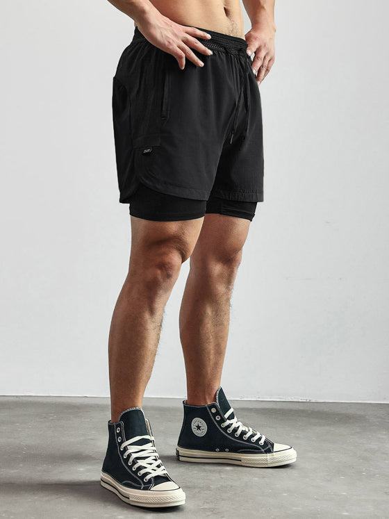 5" Session 2 In 1 Short Breathable Waistband - Ahaselected