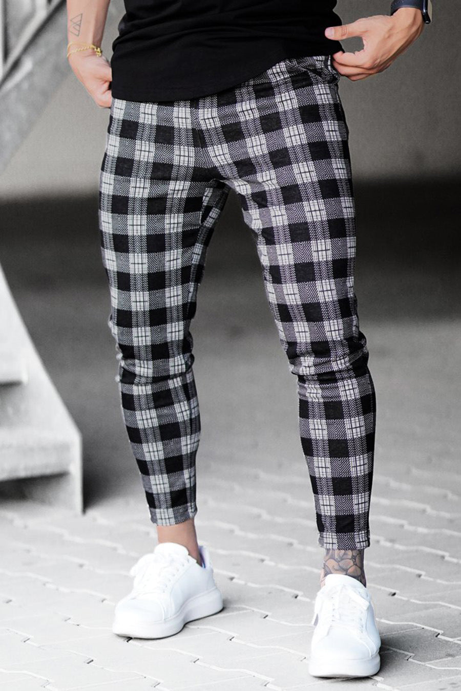 M's Check Print Pant - Ahaselected