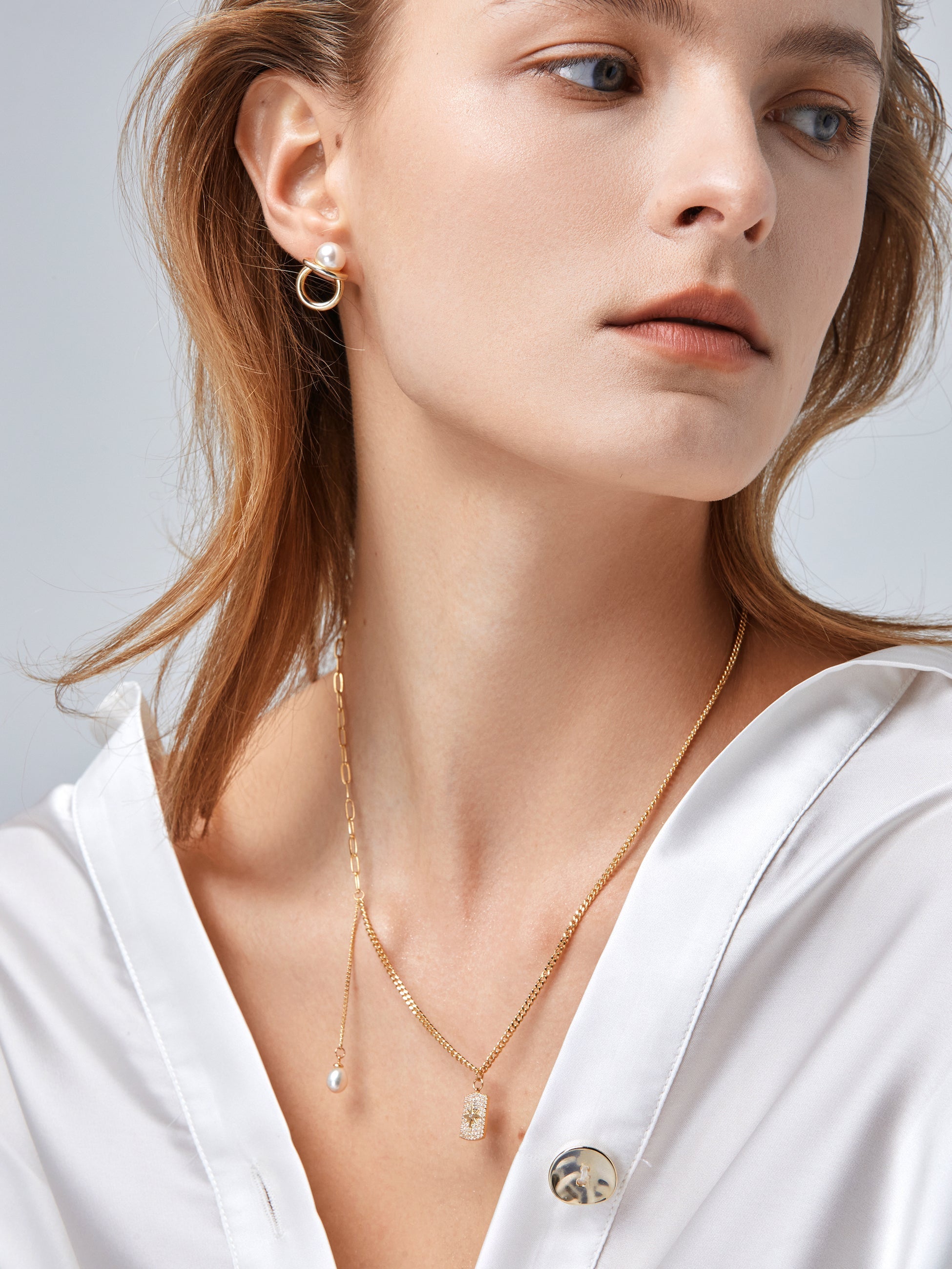 Golden Short Necklace - AHAAHA