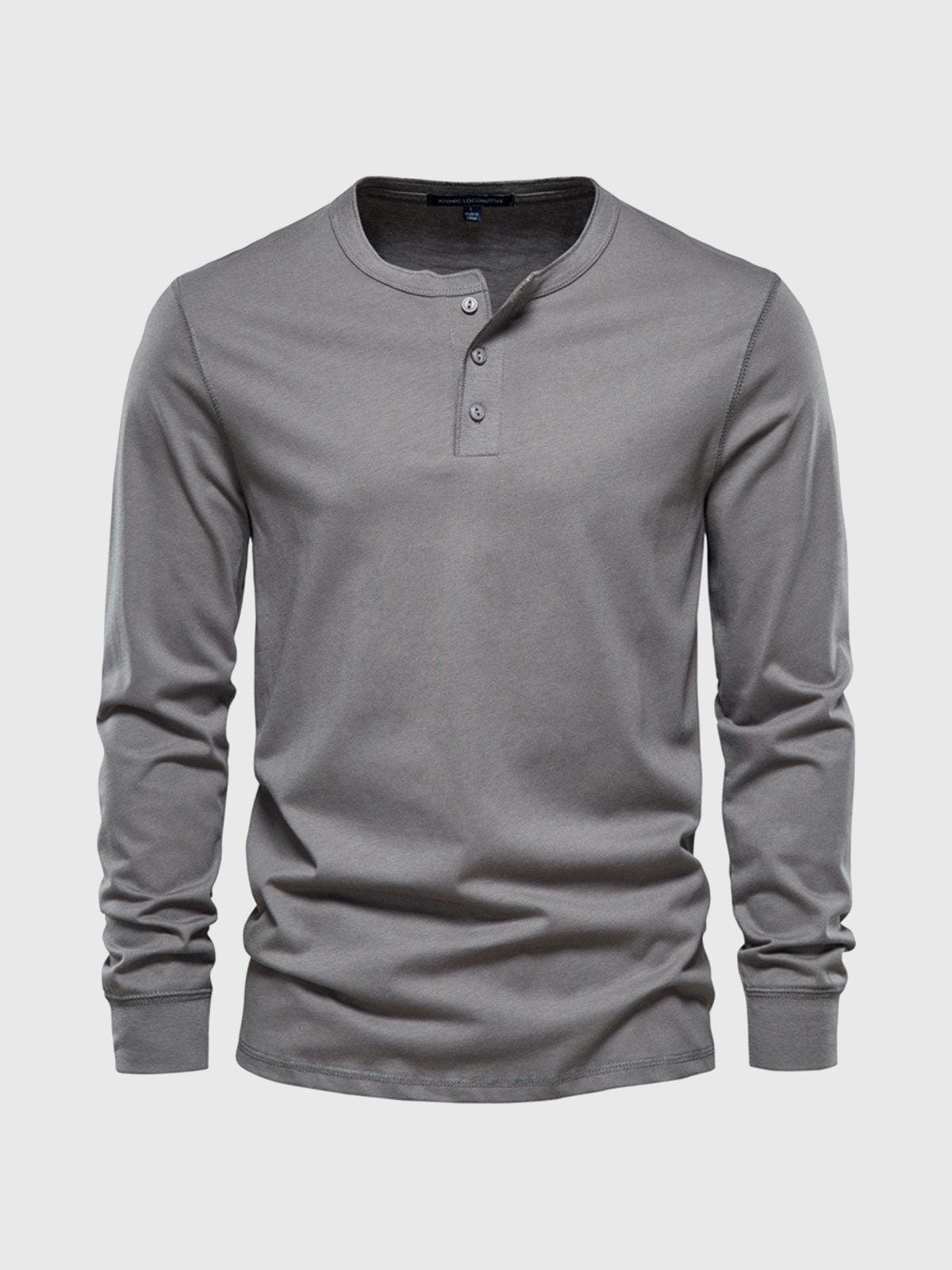 Classic Cotton long Sleeve Henley Shirt - Ahaselected