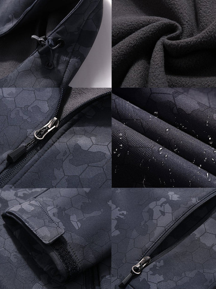 M's Camouflage Softshell Jacket Hoodie(Final Sale–No Return or Exchange)