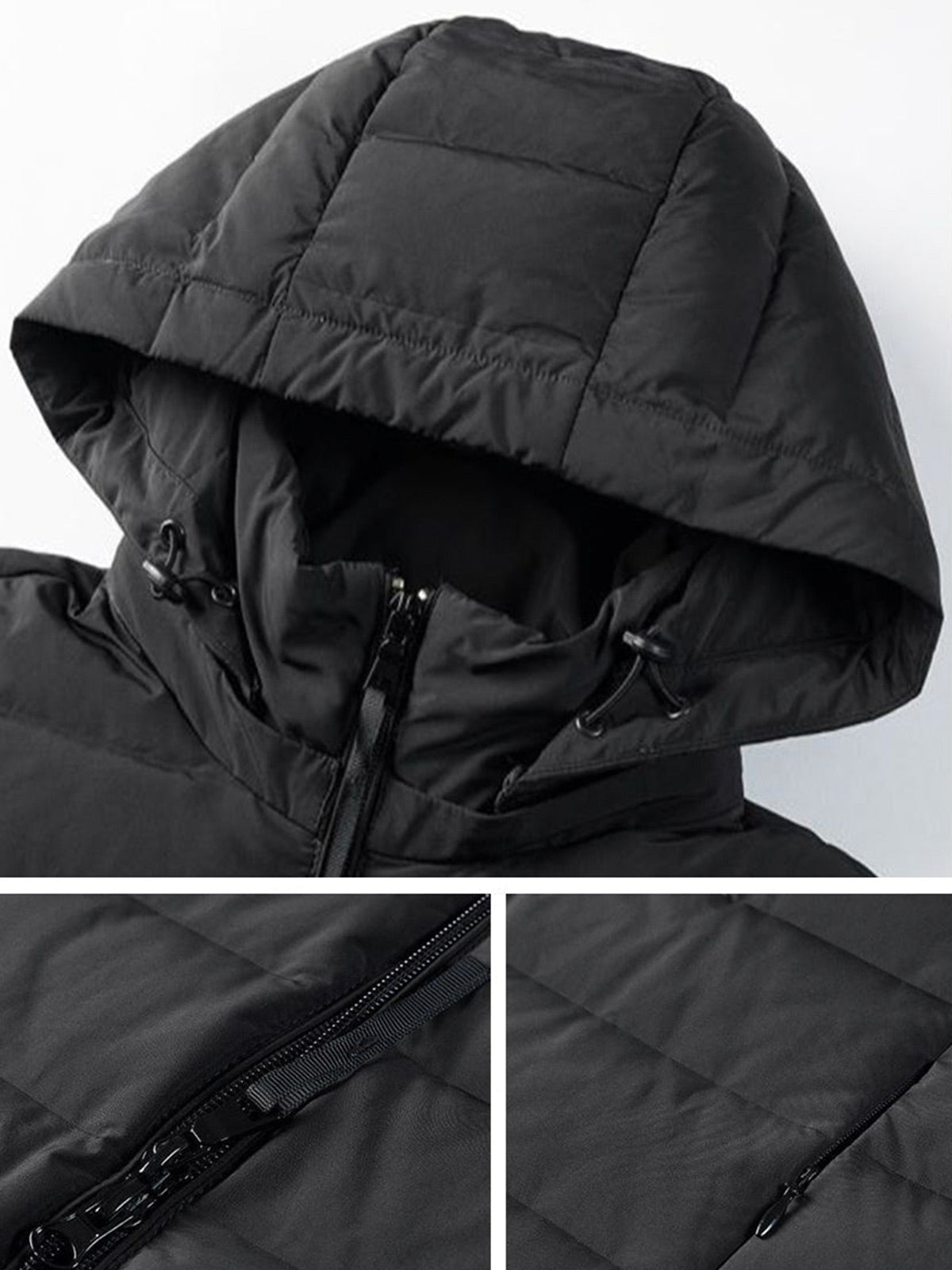 No Down leakage Lightweight Long Puffer Jacket | Ahaselected