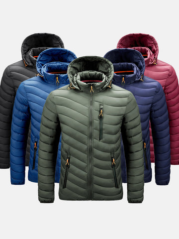 Men's Insulated Jacket Removable Hood