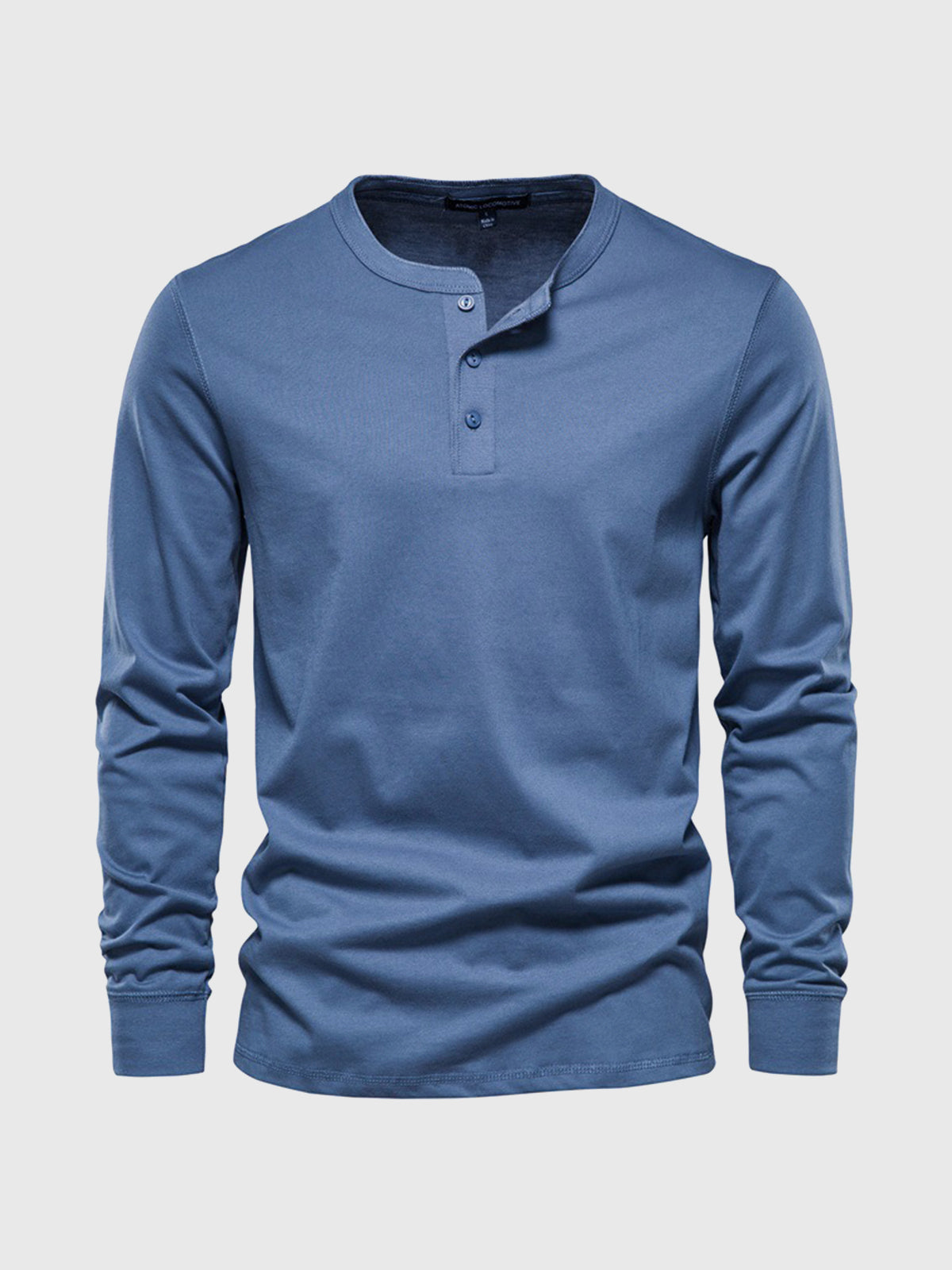 Classic Cotton long Sleeve Henley Shirt - Ahaselected