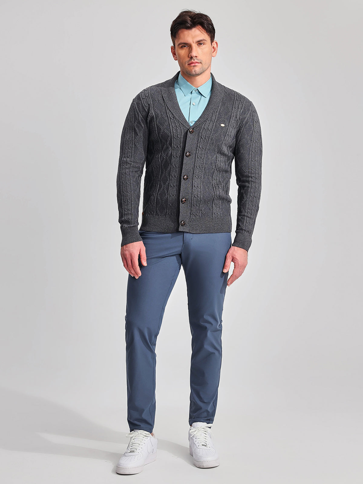 Shawl Collar Cardigan Sweater - Ahaselected