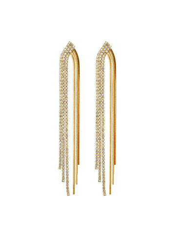 Crystal Tassels Earrings