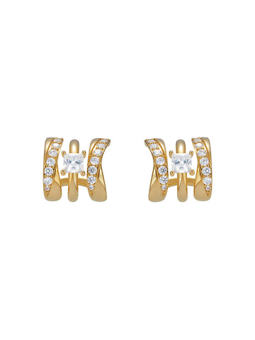 Rhinestone Hoop Earrings