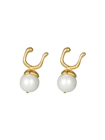 Pearl Hoop Earrings