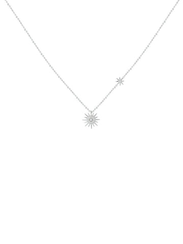 925 Silver Sun Pendant Necklace