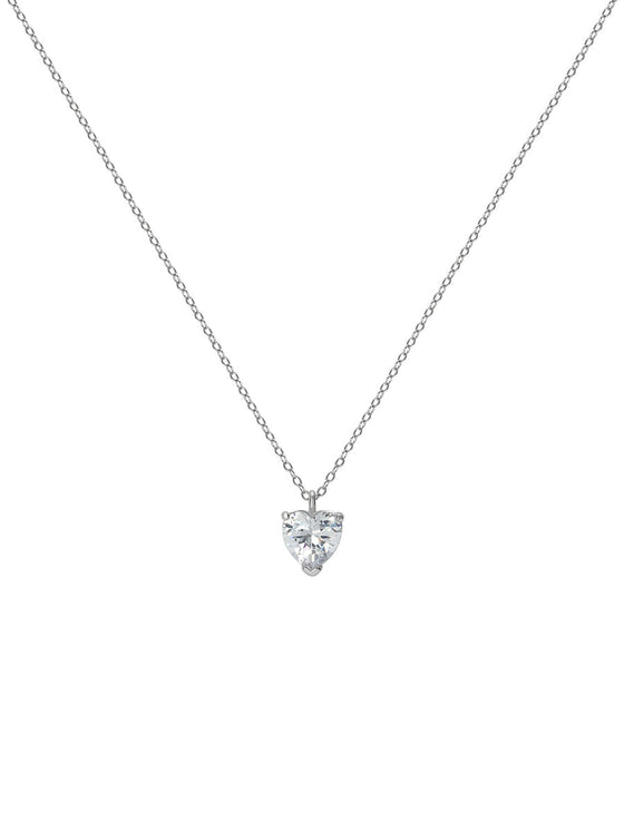 Heart-Shaped Siilver Necklace - Ahaselected