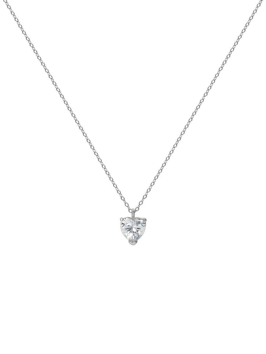 Heart-Shaped Siilver Necklace - Ahaselected