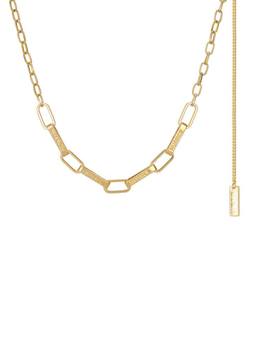 Gold Plated Bamboo Chain Necklace