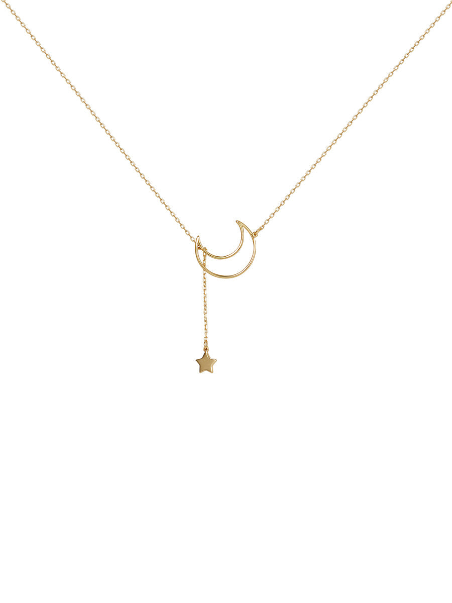 Moon Necklace Golden - Ahaselected