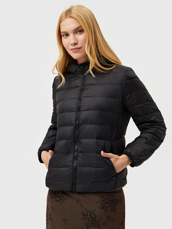 Featherweight Packable Down Puffer Hooded Jacket - Ahaselected